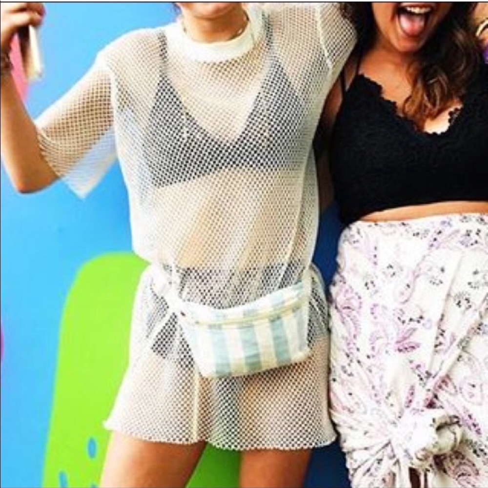 -SOLD- LF White Mesh T-shirt Dress